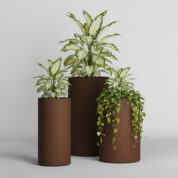 Кашпо Concretika Тюб Макси D40H60 Браун 050 3020 фото 5