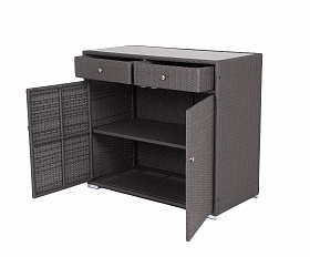 Мальта тумба плетеная из искусственного ротанга, цвет графит