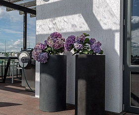 Кашпо Concretika Cone D36 H75 Nero