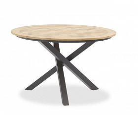 Комплект обеденной мебели Timra T-R Brafritid антрацит/натуральный, алюминий/тик