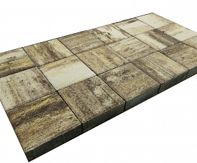 Тротуарная плитка Лидер 40 Квадрат Color Mix 60 мм Желтый Топаз