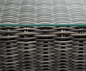 Боно журнальный столик из искусственного ротанга, цвет графит