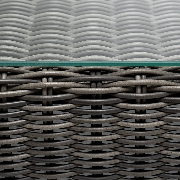 Боно журнальный столик из искусственного ротанга, цвет графит фото 5