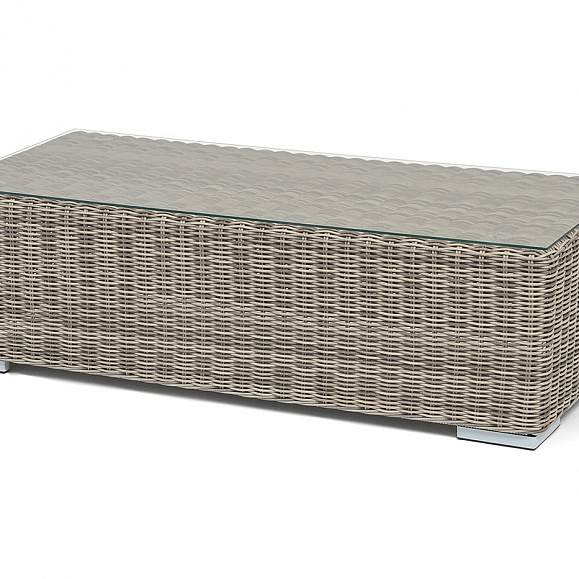 Боно журнальный столик из искусственного ротанга, цвет бежевый фото 1