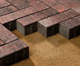 Тротуарная плитка 342 механический завод Паркет 240x80x60мм ColorMix Вулкан