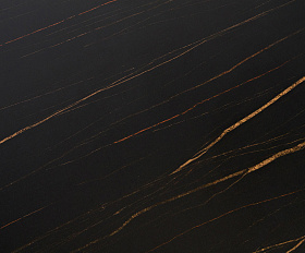 Рио стол из HPL 300х120см, цвет столешницы черный мрамор, угол R3мм