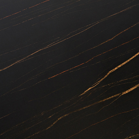 Рио стол из HPL 300х120см, цвет столешницы черный мрамор, угол R3мм фото 6