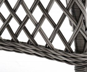 Эспрессо плетеный круглый стол, диаметр 118 см, цвет графит