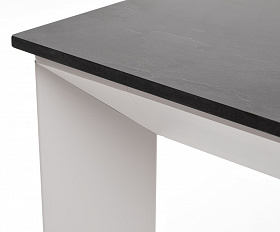 Венето обеденный стол из HPL 90х90см, цвет серый гранит, каркас белый