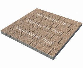 Тротуарная плитка Выбор Старый город 1Ф.6 60 мм. Стоунмикс Кремовый с черным