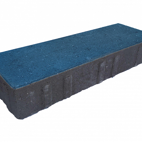 Тротуарная плитка Лидер 40 Паркет 150х450х80 мм Синий фото 1