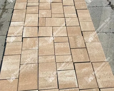 Тротуарная плитка Braer Старый Город Ландхаус 60 мм Colormix Миндаль