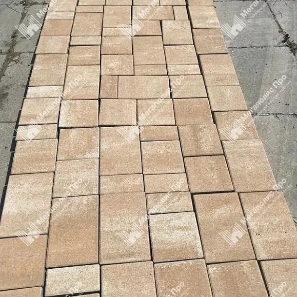 Тротуарная плитка Braer Старый Город Ландхаус 60 мм Colormix Миндаль фото 6