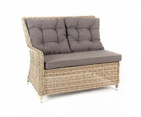 Правый модуль дивана Бергамо 4SIS из искусственного ротанга, цвет соломенный