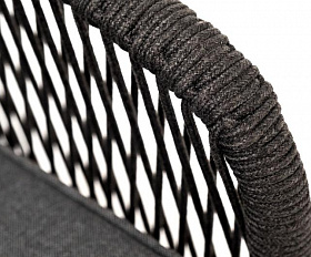 Кресло Канны 4SIS из роупа (веревки), основание дуб, цвет темно-серый