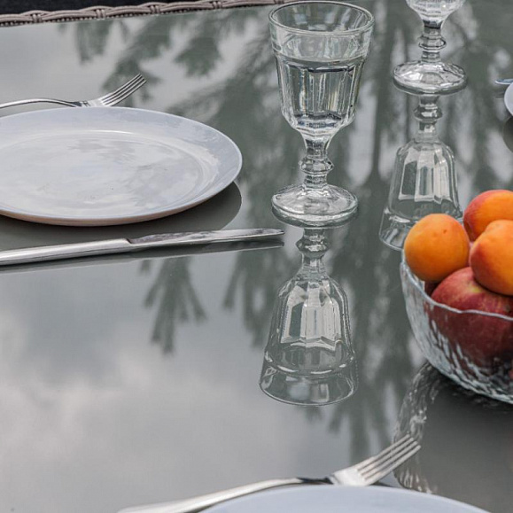 Угловой комплект Zorro Wood Royal Family из искусственного ротанга, цвет серый фото 6