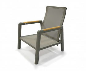 Бари кресло, каркас алюминий, цвет светло-серый