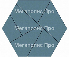 Тротуарная плитка Выбор Оригами Б.4.Фсм.8 80 мм Стандарт Синий