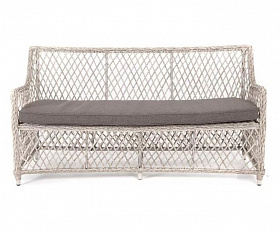 Диван двухместный Латте 4SIS из искусственного ротанга, цвет бежевый