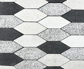 Тротуарная плитка Выбор Скошенный шестиугольник Б.1.ШГ.6 60 мм Черный