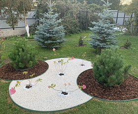 Бордюр садовый KANTA Standartpark SP Б-1000.10.02-ПП пластиковый (Модернизированный кантри) Оливковый 82552-Ол