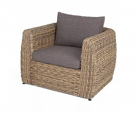 Кресло Кальяри 4SIS из искусственного ротанга (гиацинт), цвет соломенный