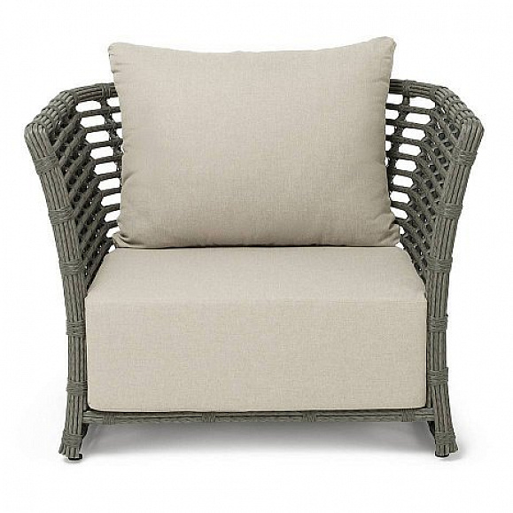 Кресло Валенсия 4SIS из искусственного ротанга, цвет серый фото 2