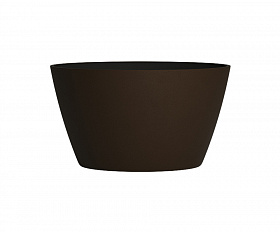 Кашпо Concretika Боул D80H45 Дарк браун 8028