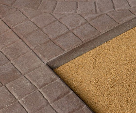 Тротуарная плитка Квадрат 342 механический завод 500х500х40 мм Солнышко, цвет Коричневый