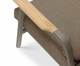 Комплект лаунж мебели Malmo Brafritid с 3-х местным диваном, коричневый/коричневый, алюминий