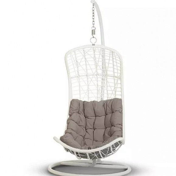 Подвесное кресло Виши 4SIS из искусственного ротанга, цвет белый фото 2