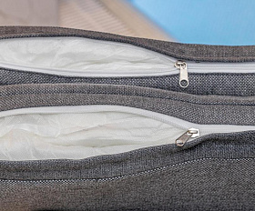 Шезлонг Agata Royal Family из искусственного ротанга с матрасом, цвет серый