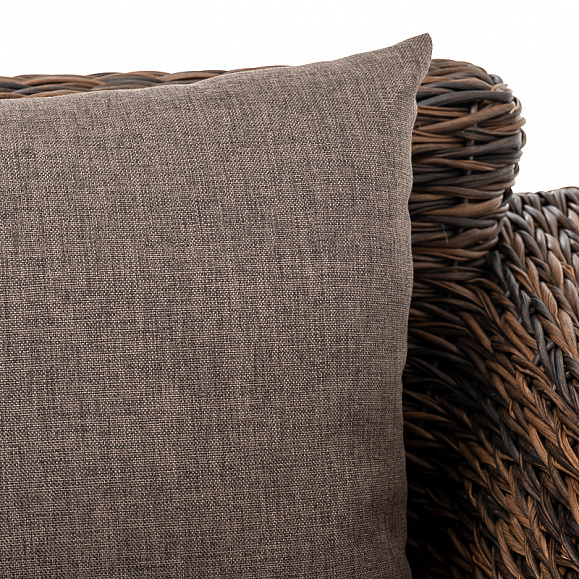 Капучино кресло из искусственного ротанга (гиацинт), цвет коричневый фото 7