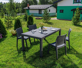 Обеденный комплект July S Royal Family из пластика, цвет графит