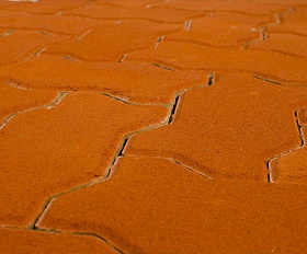 Тротуарная плитка Braer Волна 70 мм Красный