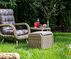 Лаунж-зона Толедо 4SIS из искусственного ротанга, цвет коричневый