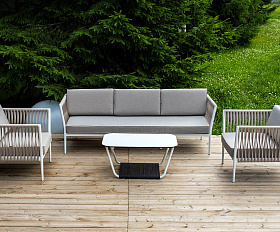 Касабланка лаунж-зона плетеная из роупа 5-местная, цвет бежевый