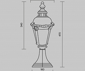 Ландшафтный светильник Goiri Maytoni O029FL-01BZ цвет Бронза Антик