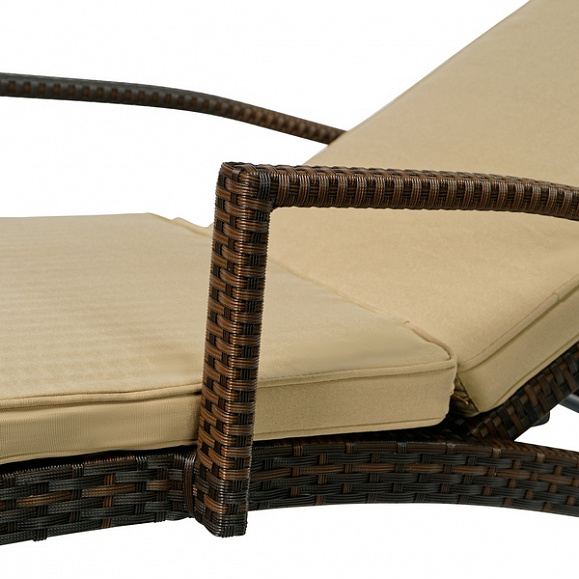 Плетеный шезлонг MILANO темно-коричневый Joygarden фото 5