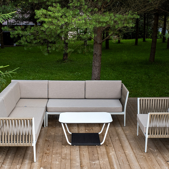 Касабланка модульная лаунж-зона из роупа (веревки), каркас из алюминия фото 1