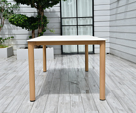 Кейптаун стол обеденный из алюминия, столешница из искусственного камня