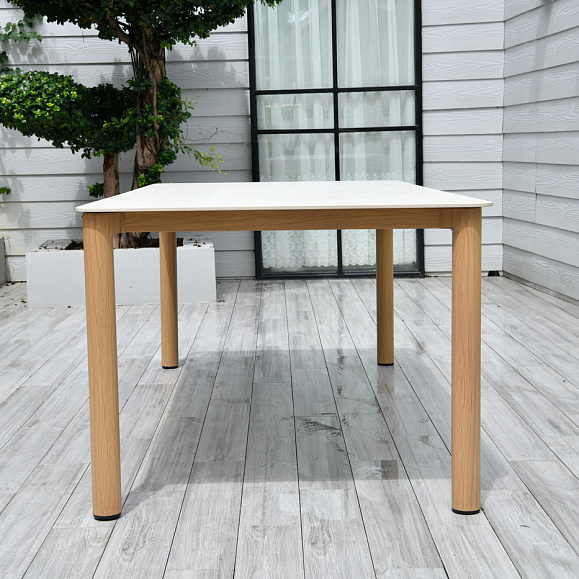 Кейптаун стол обеденный из алюминия, столешница из искусственного камня фото 4