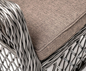 Обеденная группа Эспрессо-80 L 4SIS из искусственного ротанга, цвет графит