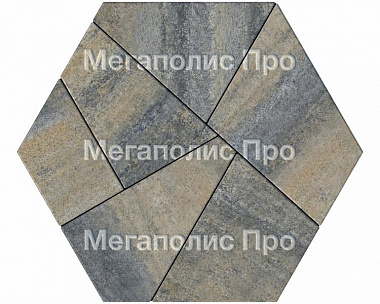 Тротуарная плитка Выбор Оригами Б.4.Фсм.8 80 мм Искусственный камень Базальт