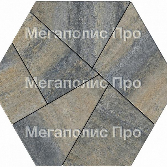 Тротуарная плитка Выбор Оригами Б.4.Фсм.8 80 мм Искусственный камень Базальт фото 3