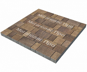 Тротуарная плитка Выбор Старый город Листопад 1Ф.8 Гранит 80 мм. Мокко