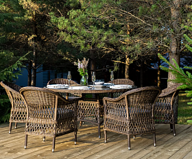 Обеденная Эспрессо–150 S 4SIS группа плетеная, цвет коричневый