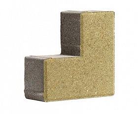 Тротуарная плитка 342 механический завод Уголок 200x200x80мм Оливковый