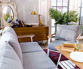 Диванная группа из алюминия CONCORDE L белая Joygarden