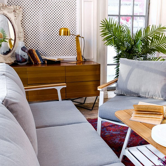 Диванная группа из алюминия CONCORDE L белая Joygarden фото 2